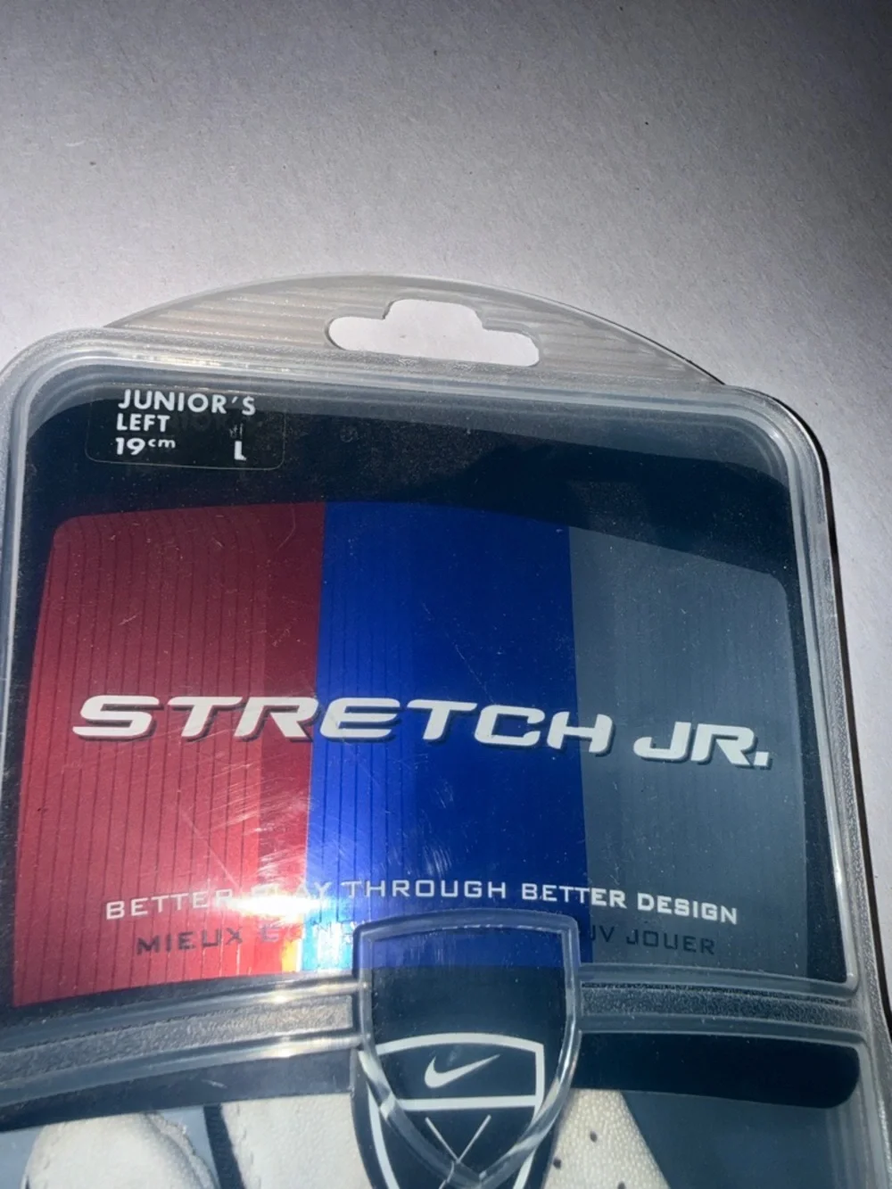 Nike golf glove stretch jr. Left handed golf glove NWT